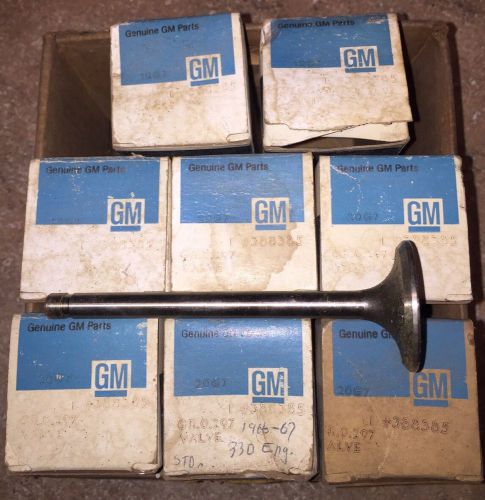 1964-1967 olds 330 v8 nos exhaust valves std 1.562&#034; diameter lot of 8 388385