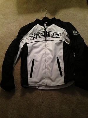 Speed and strength seven sins textile speed motorcycle jacket medium s m white