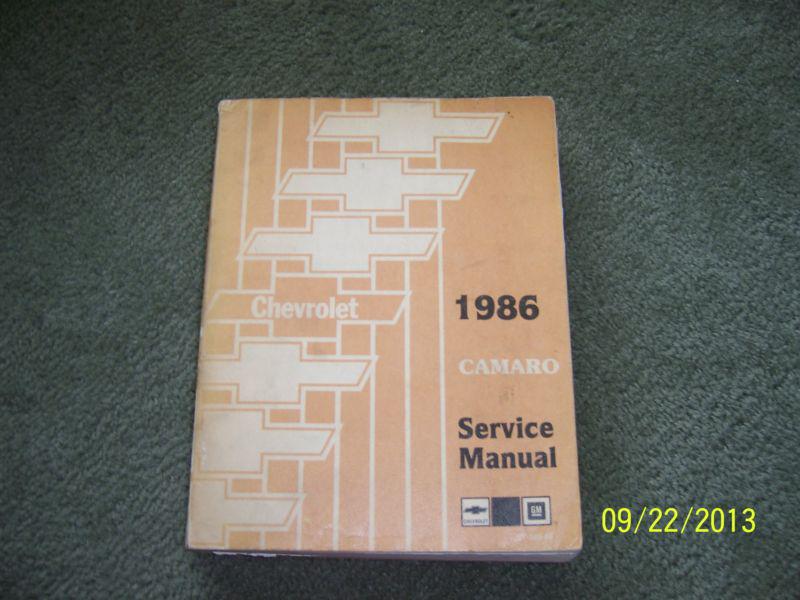 1986 86 camaro service manual