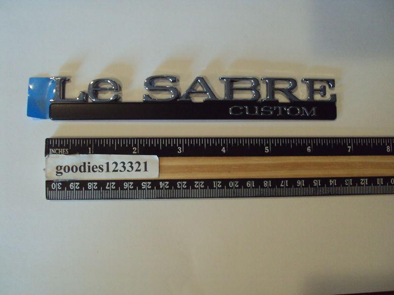 New buick le sabre custom chrome emblem 6 3/4" x 1"
