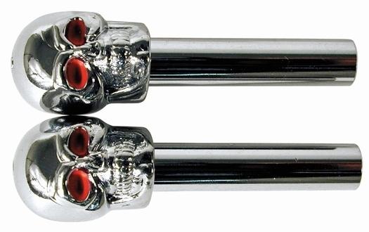 2 skull style door lock knobs chrome -ratt rod camaro nova ss 442 chevelle 41261