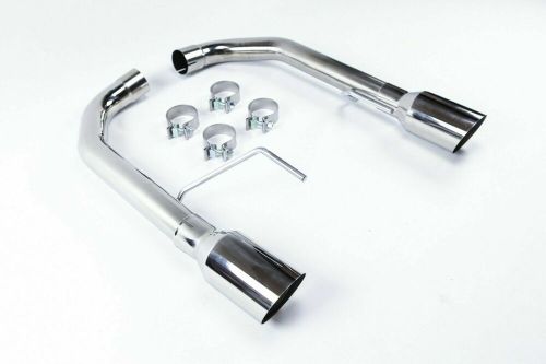 Circuit werks mustang gt 15-17 exhaust muffler delete 4&#034; tips v8 5.0l angle tips