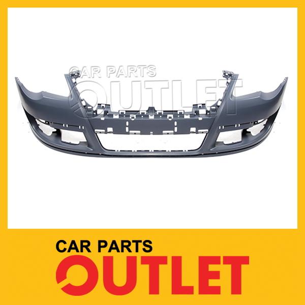 2006-2010 passat front bumper cover primed gray w/o park sensor/system no washer