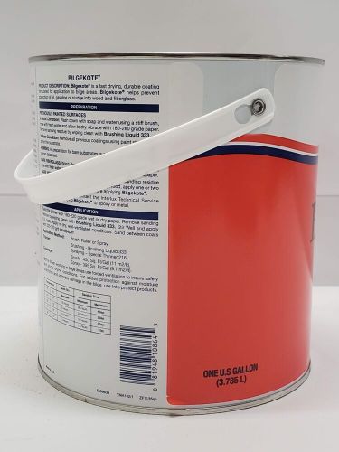 Interlux bilgekote quick dry marine enamel for bilge bulkhead white yma102 1 gal