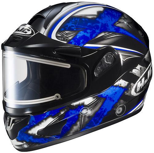 Hjc cl-16 shock snow helmet blue black electric shield 3xl
