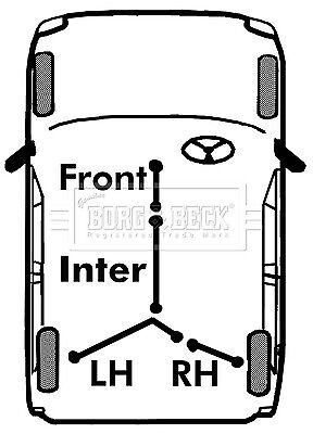 Handbrake cable rear left bkb3808 borg &amp; beck hand brake parking 1830522 quality