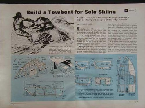 Remote control ski-tow boat how-to plans water ski solo