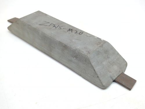 Reliance zpws-m20 boat marine 3&#034; x 14&#034; x 2&#034; weld-on hull plate zinc anode