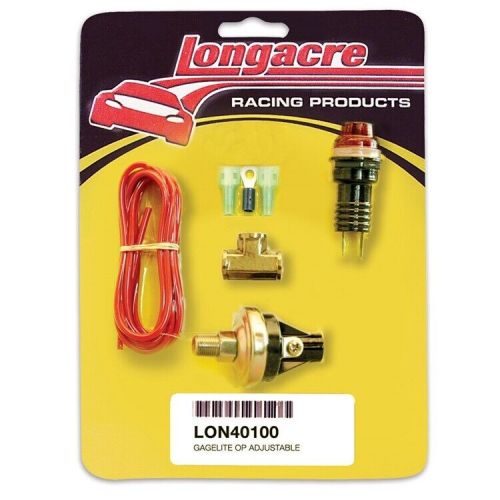 Longacre 40100 gagelites warning light kit - 15-50 psi oil pressure 1/8&#034; npt