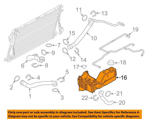 Ford oem 11-16 f-250 super duty cooling hoses lines-reservoir bc3z8a080h