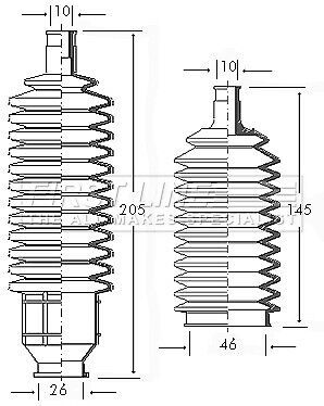 Steering rack boot fsg3034 first line gaiter bellow 1568353 1568355 quality new