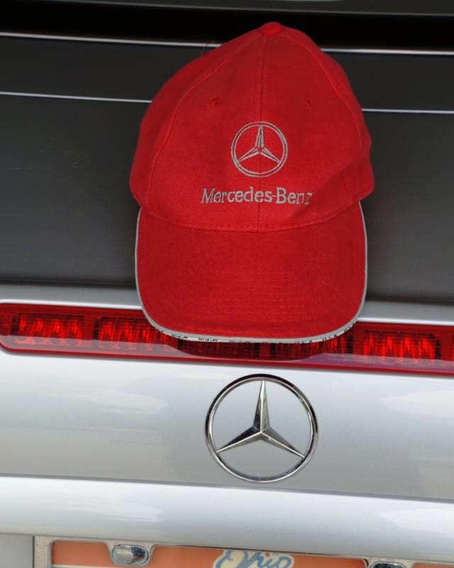 New genuine mercedes benz u.s.a. red twill ball cap hat