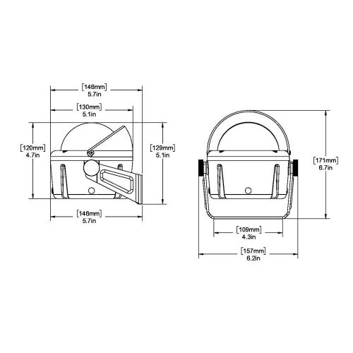 Ritchie hb-741 helmsman compass - bracket mount - black