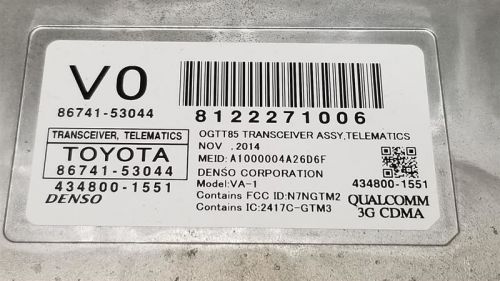 15 2015 lexus es350 oem telematics communication module 8674153044