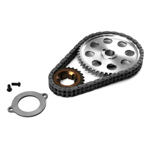 Ford 302 351c cleveland double roller 9 keyway billet steel timing chain kit