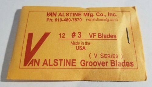 Van alstine flat bottom tire groover blades 12 pack grooving vf #3 3/32&#034;