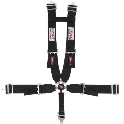 G-force 7030bk 5 point harness camlock sfi 16.1 h-type harness black