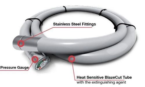 Blazecut automatic fire suppression system 3&#039; t100e, tube extinguisher