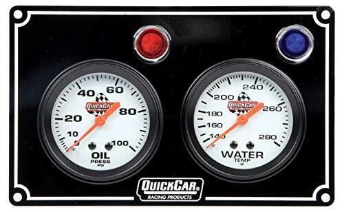 Quickcar racing    61 6701    2 gauge panel  op wt black