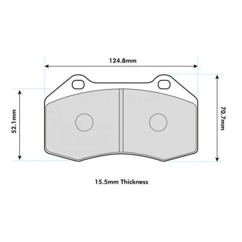 Pbs prorace front brake pads for clio mk3 rs 197 200, megane rs mk2 225 r26