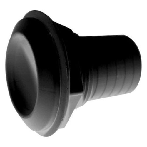 T-h marine 2&#034; hole plastic black thru-hull fitting for 1-1/2&#034; d hose, packaged