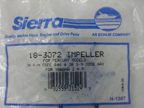 Sierra marine 18-3072 outboard water pump impeller mercury yamaha