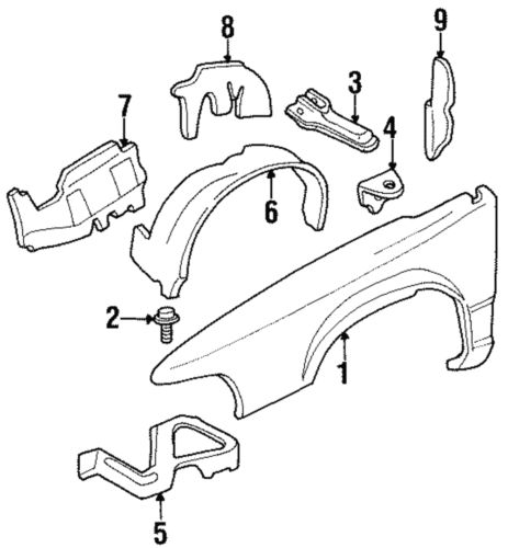 Genuine gm reinforcement assembly-f/fdr front 25661157