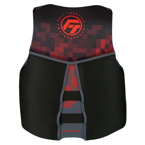 Full throttle men&#039;s rapid-dry flex-back life jacket - xl - black/red