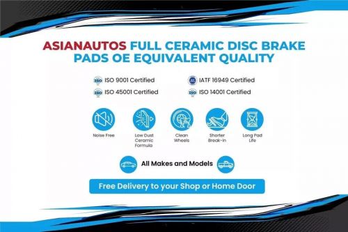 Asianautos ceramic front and rear brake pads w hardware for honda insight 19-21