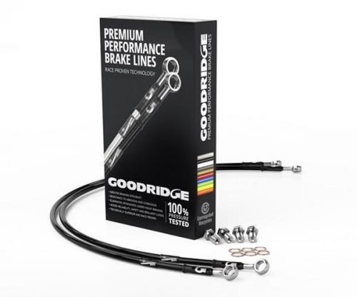 Goodridge stainess steel brake hoses black volkswagen golf mk4 r32