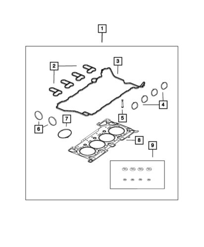 Genuine mopar fuel injector seal kit 68436674aa