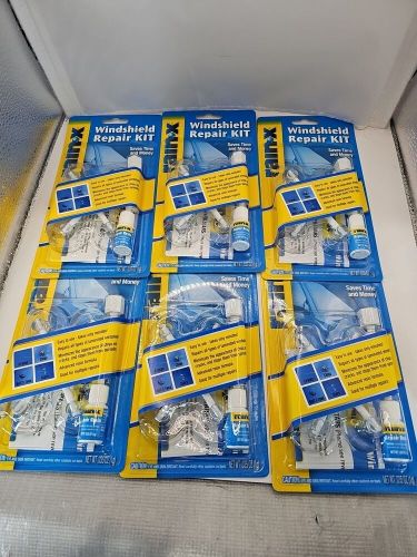 6x rain-x windshield repair kits 600001/01117 includes display hook