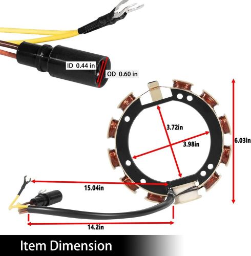 Stator 4cyl 9amp fits johnson evinrude 65-115hp 173-3536 583340, 583536, 763767