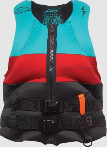 Slippery 21 surge neo life vest large blk/red/aqua 3240-0907