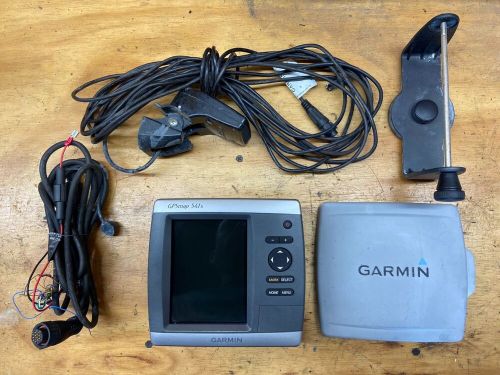 Garmin gpsmap 541s chart plotter fishfinder marine gps w/ power / cover / mount