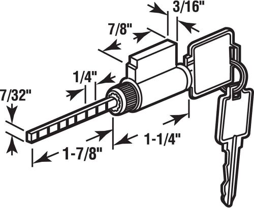 Prime-line e 2000 cylinder lock, 1-7/8 in. tailpiece, fits in., bronze