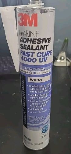 3m  marine adhesive sealant 4000 uv fast cure 06580 white 10 oz deck &amp; hardware