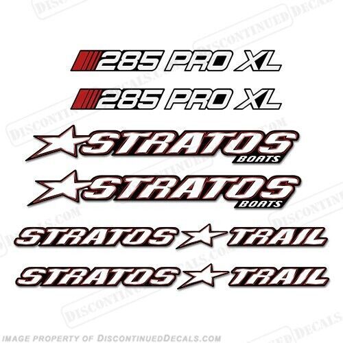 Fits stratos 285 pro xl package boat decals - (set of 2)