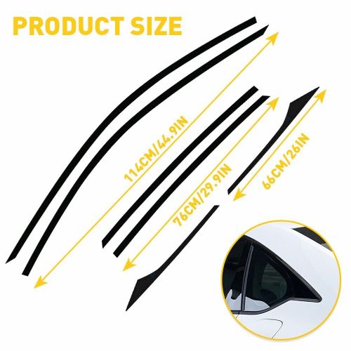 For 18-20 honda accord window trim chrome delete blackout pre cut - gloss black