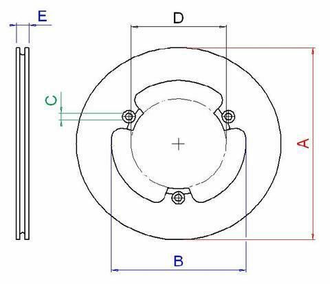 Italkart brake disc front evo 3 floating steel rotor 11mm pair - left and right