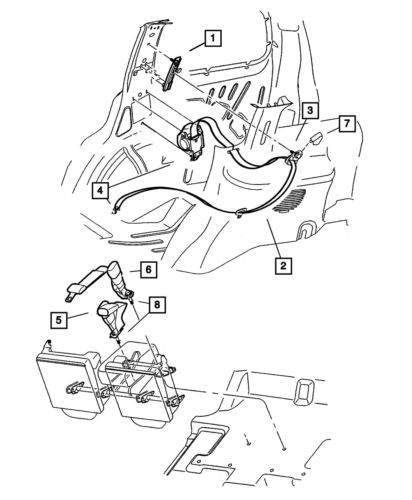 Genuine mopar rear inner seat belt 5ff521dvad