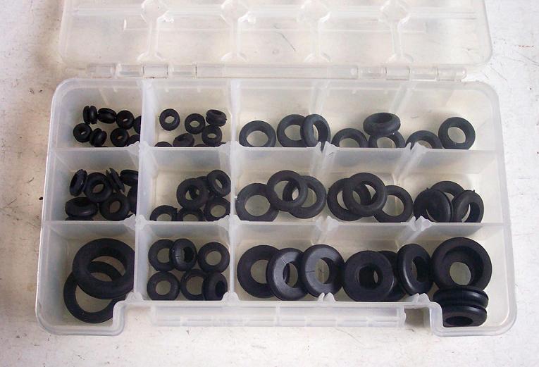 Metric rubber grommet assortment new electrical