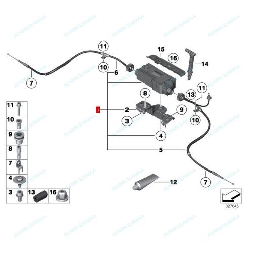 Parking brake actuator w/ control unit c for bmw 7 f01 f02 f03 f04 740li 750li