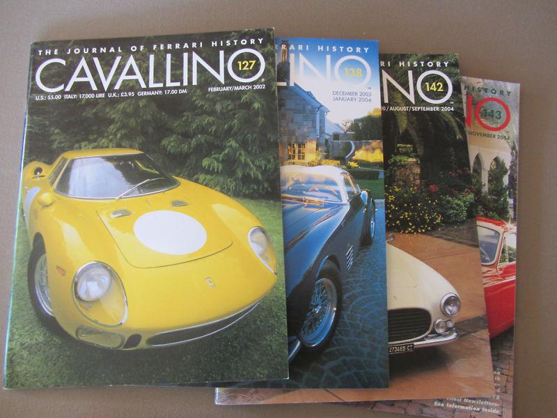 Ferrari cavallino magazine 4 issues 127-138-142-143