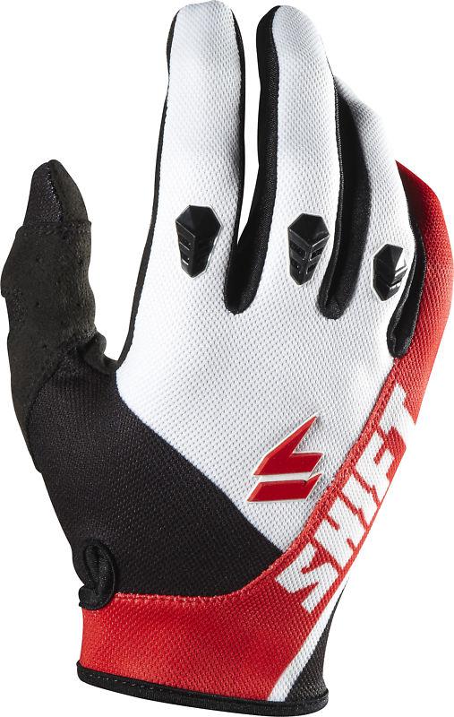 07253-054 shift assault red race gloves mx atv offroad