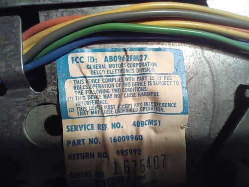 Delco gm chevy gmc 16009960 oem am fm radio car truck 1976-1990 olds