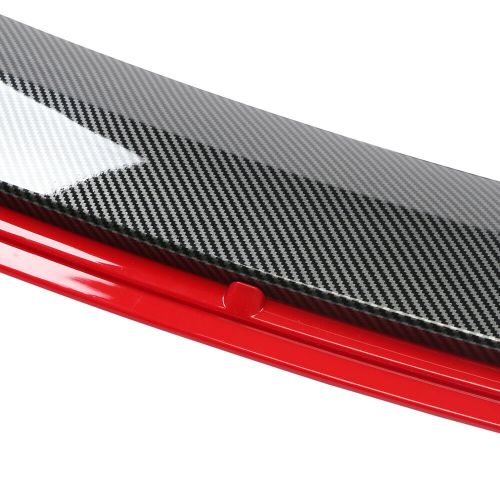 Carbon look front bumper lip splitter spoiler universal red for honda hrv crv