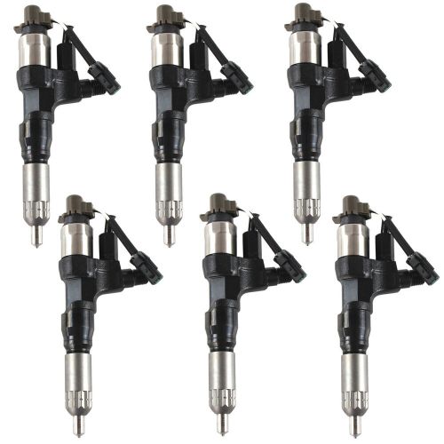 6x fuel injectors 095000-6593 vh23670e0012 for hino 338 j08e kobelco sk350-8