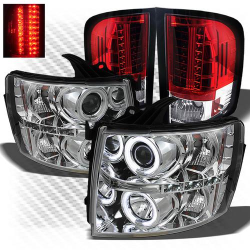 07-13 silverado ccfl projector headlights + r/c philips-led perform tail lights