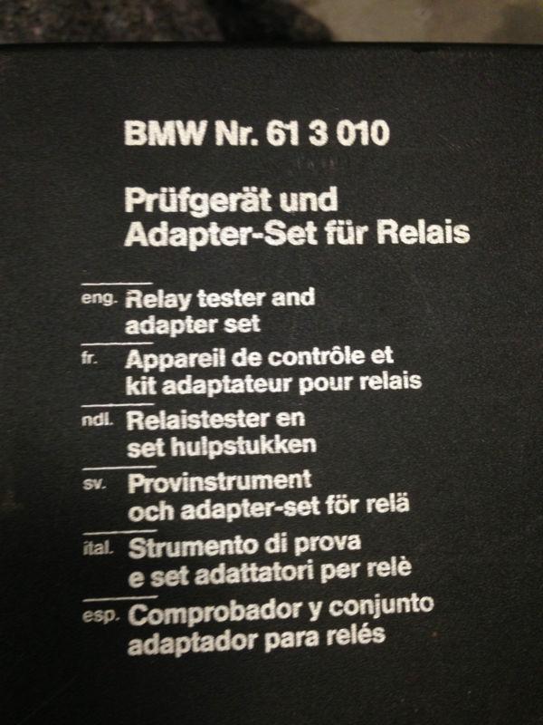 Bmw factory relay tester and adapter set bmw nr. 61 3 010